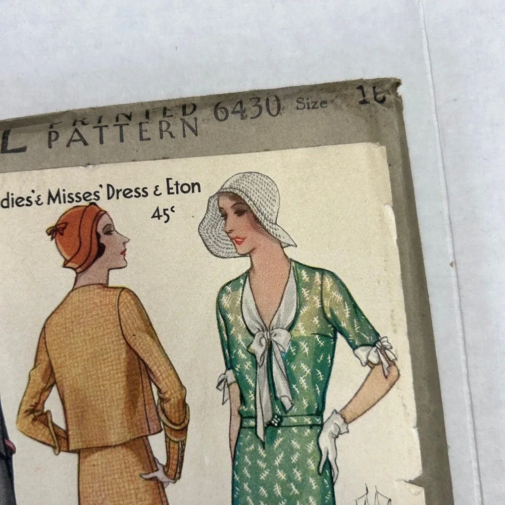 McCall Antique Early 1900's Pattern #6430 Misses/Ladies Dress Size 16 HTF RARE‎